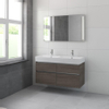 Bruynzeel Passo badmeubelset 120x69.8x46cm spiegel dubbele kom orlando eiken SW229324 Bruynzeel Passo badmeubelset 120x69.8x46cm spiegel dubbele kom orlando eiken SW229324