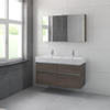 Bruynzeel Passo badmeubelset 120x69.8x46cm spiegelkast dubbele kom orlando eiken SW229334 Bruynzeel Passo badmeubelset 120x69.8x46cm spiegelkast dubbele kom orlando eiken SW229334