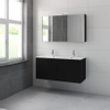 Bruynzeel Matera badmeubelset dubbele kom 120x56.5x50cm met spiegelkast zijde zwart SW229184 Bruynzeel Matera badmeubelset dubbele kom 120x56.5x50cm met spiegelkast zijde zwart SW229184