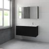 Bruynzeel Matera badmeubelset kom rechts 120x56.5x50cm met spiegelkast zijde zwart SW229183 Bruynzeel Matera badmeubelset kom rechts 120x56.5x50cm met spiegelkast zijde zwart SW229183