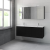 Bruynzeel Matera badmeubelset dubbele kom 150x56.5x50cm met spiegelkast zijde zwart SW229186 Bruynzeel Matera badmeubelset dubbele kom 150x56.5x50cm met spiegelkast zijde zwart SW229186