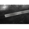Schluter floral grille avec cadre pour caniveau de douche 70cm inox SW241625