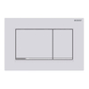 Geberit Sigma30 bedieningplaat met dualflush frontbediening voor toilet 24.6x16.4cm wit mat met glansverchroomde strook SW242683 Geberit Sigma30 bedieningplaat met dualflush frontbediening voor toilet 24.6x16.4cm wit mat met glansverchroomde strook SW242683
