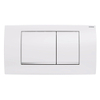 Geberit Twinline Bouton de commande WC 34x18.5cm Blanc/chrome/blanc SECOND CHOIX OUT6534