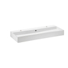 vtwonen baden Tank wastafel keramiek 2 kraangaten 120x46cm white wit SW374324 vtwonen baden Tank wastafel keramiek 2 kraangaten 120x46cm white wit SW374324