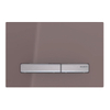 Geberit Sigma50 bedieningplaat met dualflush frontbediening voor toilet 24.6x16.4cm umbra glas / chroom SW259165 Geberit Sigma50 bedieningplaat met dualflush frontbediening voor toilet 24.6x16.4cm umbra glas / chroom SW259165