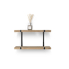 LoooX Wood wandplank duo 60x28x15cm met mat zwart ophanging eiken old grey/mat zwart SW227673 LoooX Wood wandplank duo 60x28x15cm met mat zwart ophanging eiken old grey/mat zwart SW227673