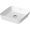 Duravit Cape Cod waskom vierkant zonder kraangat zonder overloop 43x43cm mat wit/wit SW297003 Duravit Cape Cod waskom vierkant zonder kraangat zonder overloop 43x43cm mat wit/wit SW297003