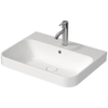 Duravit HappyD 2 Plus opbouwwastafel met kraangat met overloop 60x46cm met keramisch push-open ventiel wit SW297030 Duravit HappyD 2 Plus opbouwwastafel met kraangat met overloop 60x46cm met keramisch push-open ventiel wit SW297030