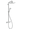 Hansgrohe Croma E280 showerpipe: met douchekraan thermostatisch m. 1jet hoofddouche EcoSmart m. 3jet handdouche multi en doucheslang 200cm chroom SW297557 Hansgrohe Croma E280 showerpipe: met douchekraan thermostatisch m. 1jet hoofddouche EcoSmart m. 3jet handdouche multi en doucheslang 200cm chroom SW297557