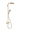 Hansgrohe Raindance 240 PowderRain 1jet showerpipe: m. Ecostat Comfort douchekraan thermostatisch m. Raind. Select S 120 3jet handd. en hoofdd. 1jet brushed bronze SW297592 Hansgrohe Raindance 240 PowderRain 1jet showerpipe: m. Ecostat Comfort douchekraan thermostatisch m. Raind. Select S 120 3jet handd. en hoofdd. 1jet brushed bronze SW297592