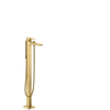Hansgrohe Metropol Pièce de garniture pour mitigeur de baignoire sur pied montage au sol avec inverseur avec tête bec fixe 23.5cm or poli SW297564 Hansgrohe Metropol Pièce de garniture pour mitigeur de baignoire sur pied montage au sol avec inverseur avec tête bec fixe 23.5cm or poli SW297564
