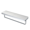 Geesa Frame Collection handdoekhouder Messing wit/chroom met planchet SW334357 Geesa Frame Collection handdoekhouder Messing wit/chroom met planchet SW334357