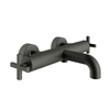 vtwonen Cross Robinet baignoire thermostatique avec poignée croix black steel SW374188 vtwonen Cross Robinet baignoire thermostatique avec poignée croix black steel SW374188