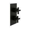 Royal Plaza Rosa afdekset 2 functies douchethermostaat met kruisgreep charcoal SW374006 Royal Plaza Rosa afdekset 2 functies douchethermostaat met kruisgreep charcoal SW374006