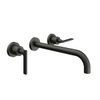 vtwonen Grip Robinet de lavabo mural avec 2 leviers et bec 23cm Black steel SW374093 vtwonen Grip Robinet de lavabo mural avec 2 leviers et bec 23cm Black steel SW374093