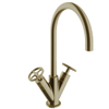 Vtwonen baden Flame 2-greeps wastafelkraan met industriele greep bronze SW374214 Vtwonen baden Flame 2-greeps wastafelkraan met industriele greep bronze SW374214