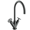 vtwonen Flame Robinet de lavabo avec 2 poignées industrielles black steel SW374209 vtwonen Flame Robinet de lavabo avec 2 poignées industrielles black steel SW374209