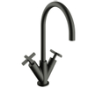 vtwonen Cross Robinet de lavabo avec 2 poignées croix black steel SW374120 vtwonen Cross Robinet de lavabo avec 2 poignées croix black steel SW374120