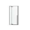 Porte pivotante Royal Plaza Guard avec 1 partie fixe 90x200cm gauche/droite noir mat-transparent SW370069