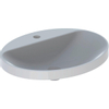 Geberit Variform opbouwwastafel ovaal 60cm 1 kraangat tect wit SW422134 Geberit Variform opbouwwastafel ovaal 60cm 1 kraangat tect wit SW422134