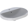 Geberit Variform opbouwwastafel ellips 60cm 1 kraangat tect wit SW422073 Geberit Variform opbouwwastafel ellips 60cm 1 kraangat tect wit SW422073