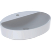 Geberit Variform opzetwastafel ovaal 60cm 1 kraangat tect wit SW422350 Geberit Variform opzetwastafel ovaal 60cm 1 kraangat tect wit SW422350