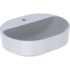 Geberit Variform opzetwastafel ellips 50x40cm zonder overloop wit SW421917 Geberit Variform opzetwastafel ellips 50x40cm zonder overloop wit SW421917