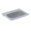 Geberit Renova meubelwastafel 60cm 1 krgat met overloop tect wit SW422215 Geberit Renova meubelwastafel 60cm 1 krgat met overloop tect wit SW422215
