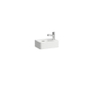 Laufen Val lave-mains - 14.5x35x24.5cm - trou robinet droite - avec trop-plein - blanc brillant SW445854