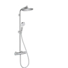 Hansgrohe Crometta S240 Vario - showerpipe - douchesysteem - thermostaat - hoofddouche Crometta S - 240 Rain - douchearm lengte 350 mm Crometta Vario - handdouche - doucheslang - hoogglans chroom SW105935