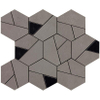 Ceralto Dorsena Mozaiektegel - 25x28.5cm - 9.0mm - gerectificeerd - Smoke SW1129725