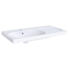 Geberit Acanto wastafel 90cm zonder kraangat aflegvlak rechts tect wit SW422212 Geberit Acanto wastafel 90cm zonder kraangat aflegvlak rechts tect wit SW422212
