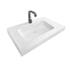 Royal Plaza Intent Plan vasque 100x45x1.5cm 1 trou de robinet 1 vasque Solid Surface Blanc mat SW477384