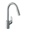 Hansgrohe Focus M41 1-greeps keukenmengkraan - 240 uittrekbare vuistdouche - sbox - hoogglans chroom SW971446
