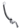 Hansgrohe Flexaplus Badwaste standaard - met afdekset - geborsteld zwart chroom SW528831