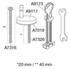 Pressalit Pièces détachées jeu de charnières amovible pour abattant Sway D SW541057