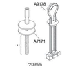 Pressalit onderdelen jeu de charnières pour siège 300 760 SW541038