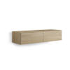 Looox Wood collection Meuble sous lavabo en bois avec 2 tiroirs 140x30x46cm chêne - vieux gris SW546694