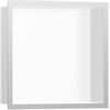 Hansgrohe XtraStoris Individual Inbouw Nis - 30x30x10cm - designframe - brushed stainless steel/wit SW651343
