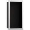 Hansgrohe XtraStoris Individual Inbouw Nis - 30x15x10cm - designframe - brushed stainless steel/zwart SW651222