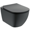 Ideal Standard Tesi WC suspendu – AquaBlade – profondeur 53,5 cm – avec abattant softclose – noir mat SW683761