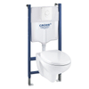 GROHE Ensemble WC universel - réservoir encastré - abattant WC - plaque de commande blanche - blanc brillant SW710597