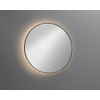 Miroir Royal Plaza Merlot 60x60cm Rond éclairage LED intégré IP44 Verre Or mat SW680315