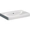 Geberit Smyle Square lavabo 75x48x16,5cm 0 trous de robinetterie avec trop-plein BLANC SW730590