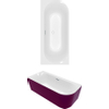 Villeroy & boch loop & friends bain mural 180x80cm plastique gauche bordeaux/blanc SW762293 Villeroy & boch loop & friends bain mural 180x80cm plastique gauche bordeaux/blanc SW762293