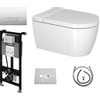Duravit SensoWash Starck f Lite Compact WC lavant – pack avec bâti-support DuraSystem & plaque de commande – blanc SW789350