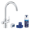Grohe Blue Pure Start Curve Keukenmengkraan - met filterfunctie - C-uitloop - chroom SW878344