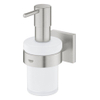 GROHE Start Cube Distributeur de savon - 160ml - avec support - carré - supersteel SW878150