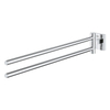 GROHE Start Cube Porte-serviettes - 43,8 cm - 2 bras - pivotant - chromé SW878338